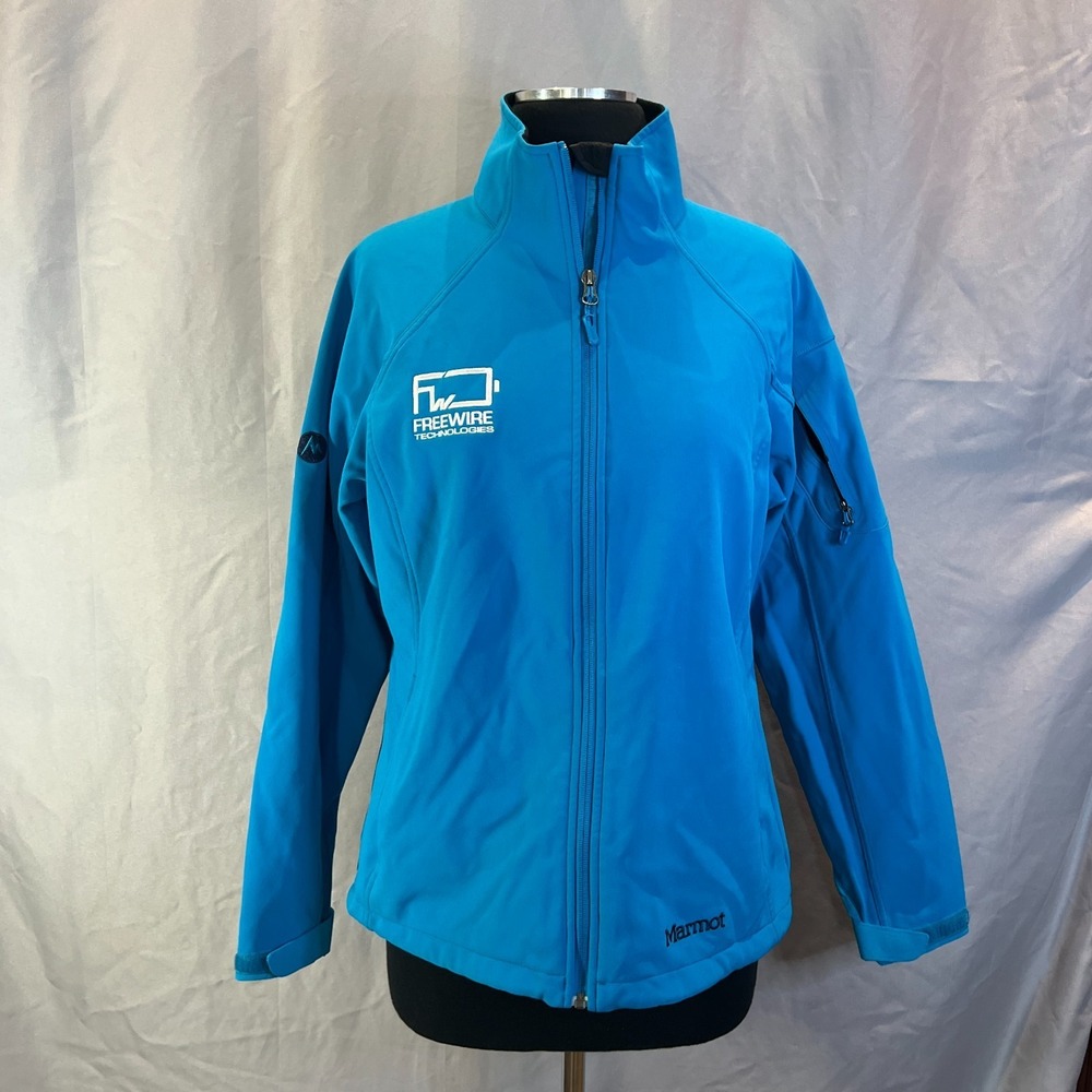 Marmot Jacketβ Womens Large Blue Freewire Technologies Logo Embroidered Full Zip